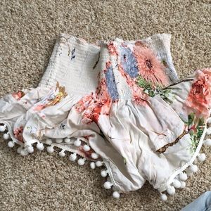 Forever 21 kids ONE SIZE floral stretchy shorts